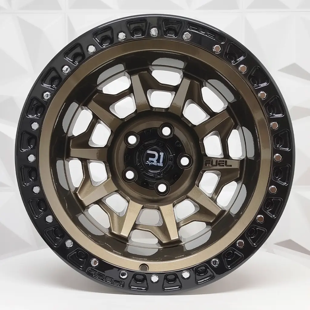 RIN 15X10 5-139.7 R1 SPORT QC1261 BRONZE + BLACK LIP ET-44 CB110