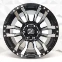 RIN 16X10 6-139.7 R1 SPORT X078 BLACK MACHINE FACE+HOLES RIVETS CHROME ET-44 CB110 