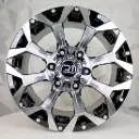 RIN 15X8 6-139.7 R1 SPORT DX364 BLACK MACHINE FACE+MILL RIVETS ET-5 CB106.1 
