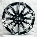 RIN 22X9 6-139.7 R1 SPORT 7041 BLACK MACHINE FACE INSERT CHROME ET28 CB78.1