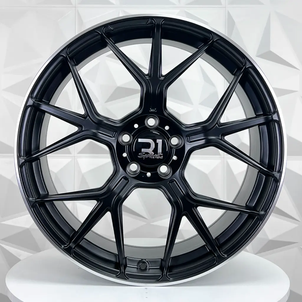 RIN 20X9.5 5-112 R1 SPORT FA717 MATTE BLACK MACHINE LIP ET38 CB66.6