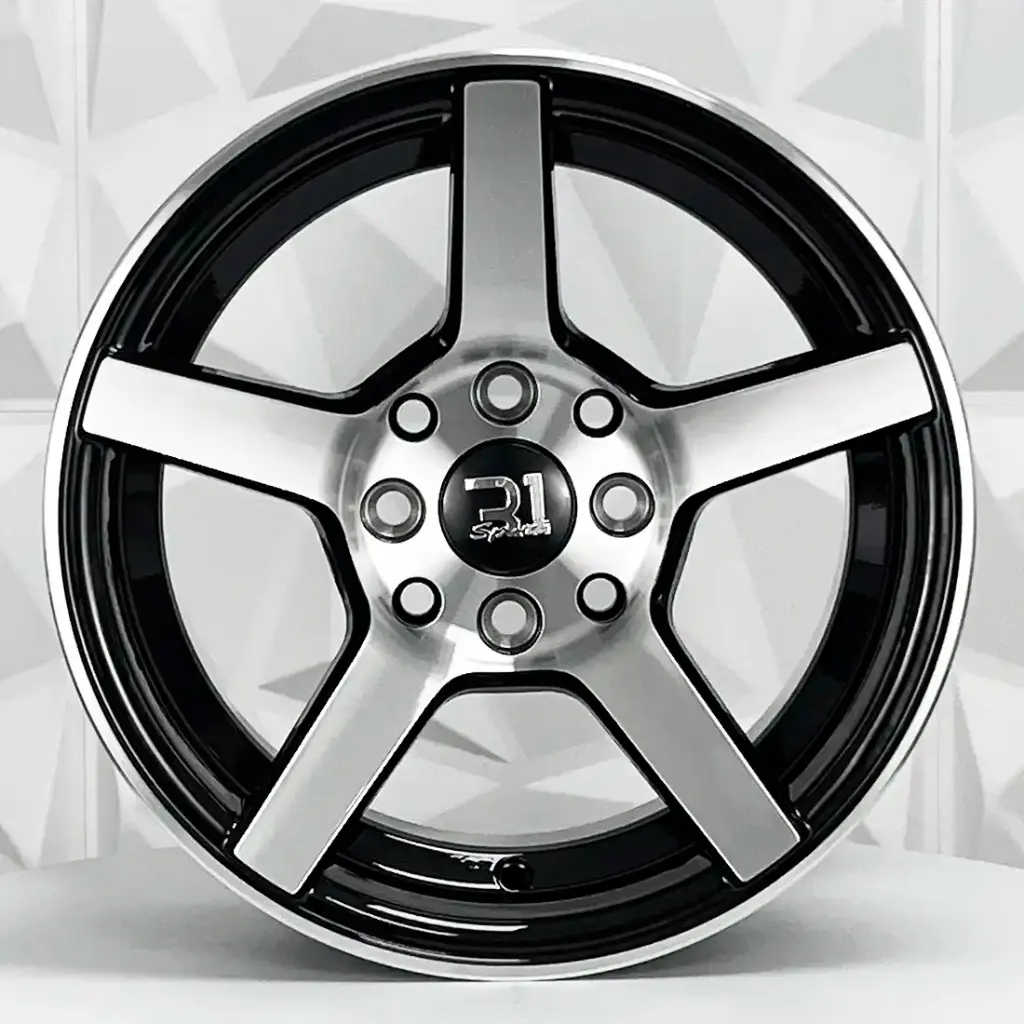 RIN 14X7 4-100/114.3 R1 SPORT 1255 BLACK MACHINE FACE ET20 CB73.1