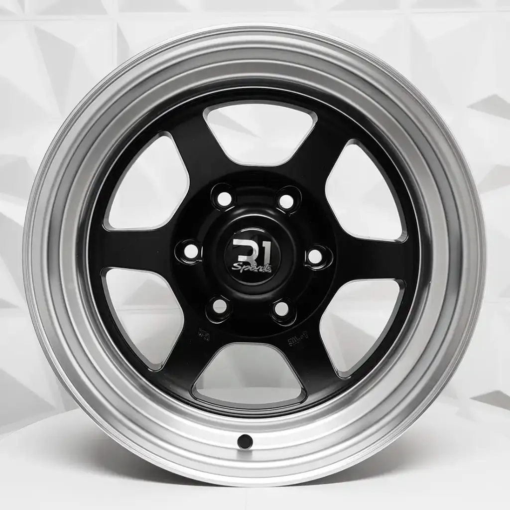 RIN 16X8 6-139.7 R1 SPORT JA116 MATT BLACK MACHINE LIP ET0 CB110.5