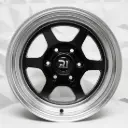 RIN 16X8 6-139.7 R1 SPORT JA116 MATT BLACK MACHINE LIP ET0 CB110.5