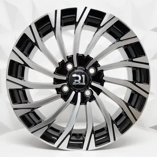 [156796] RIN 15X6.5 4-100 R1 SPORT 1506D BLACK MACHINE FACE ET35 CB73.1 