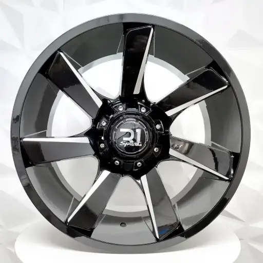 [206735] RIN 20X10 5-114.3 R1 SPORT 724 GLOSS BLACK MILLING ET-24 CB67.1 