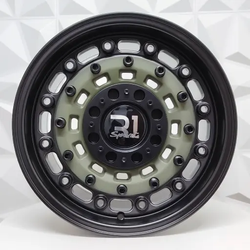 [168559] "RIN 16X8 6-139.7 R1 SPORT RGW8879 MATTE GREEN + BLACK LIP POLISH ET0 CB110" 