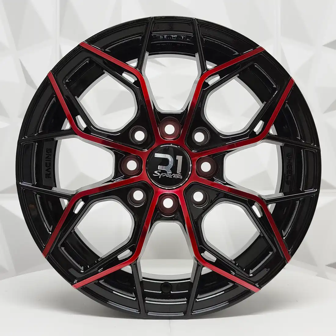 [148541] RIN 14X5.5 4-100/114.3 R1 SPORT RGW07 MACHINE BLACK+RED ET38 CB73.1 