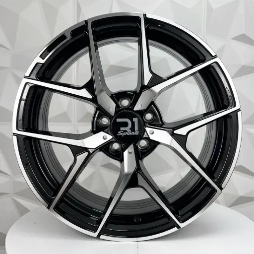 [198562F] RIN 19X8.5 5-112 R1 SPORT MH055 BLACK MACHINE FACE ET40 CB66.6